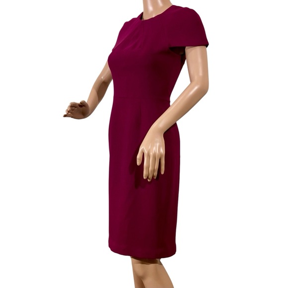 DRESS THE POPULATION Lainey Dress Dark Magenta Bodycon MIDI Dress Size XS NWOT - Picture 3 of 8